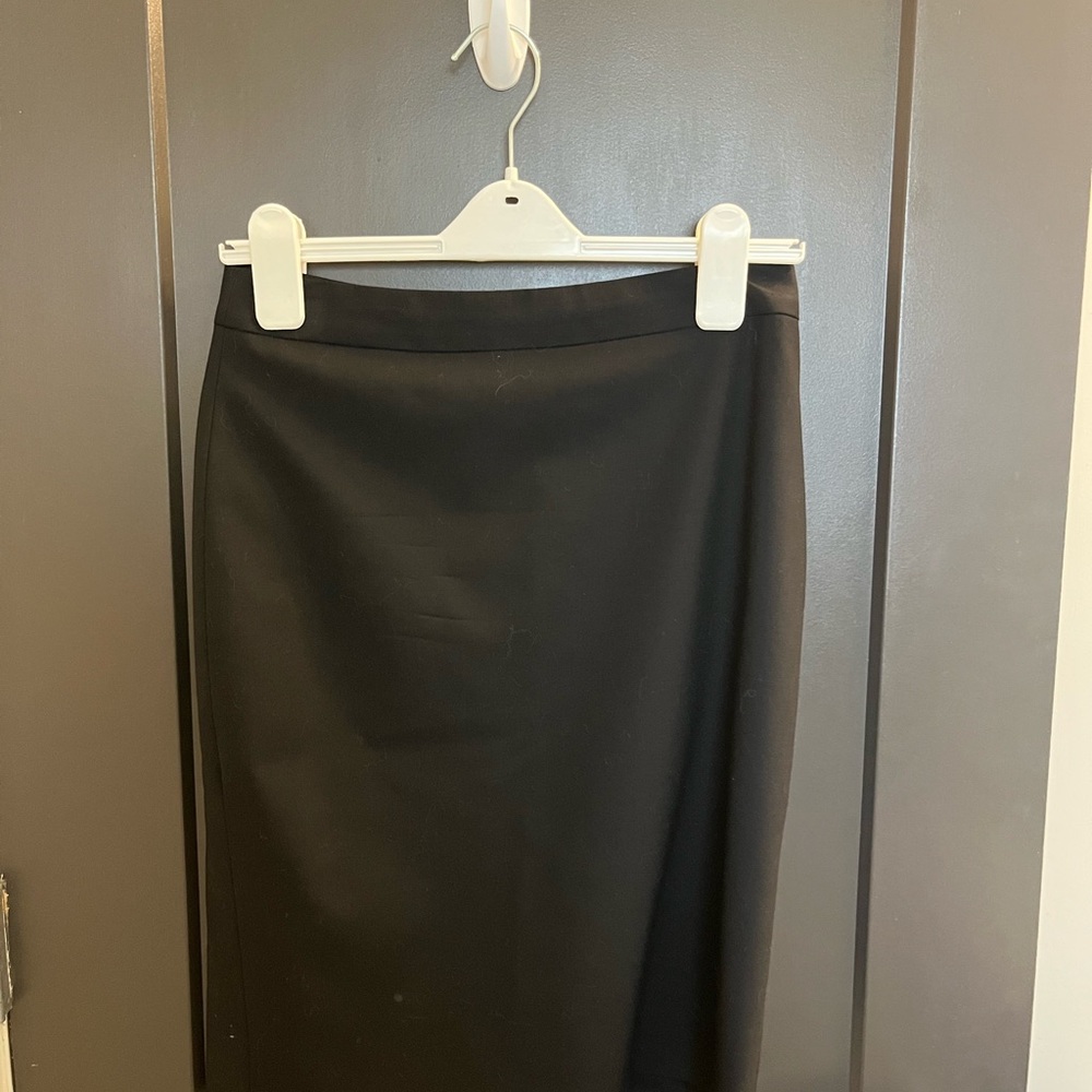 Banana Republic Wool Black Pencil Skirt Wool